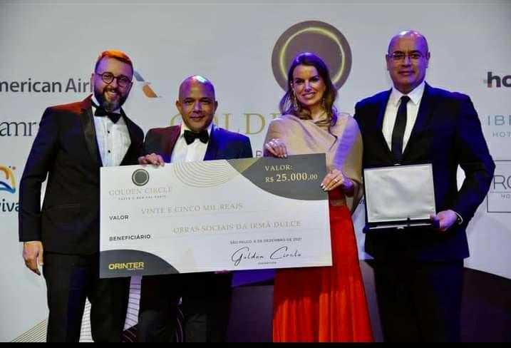 Obras Sociais Irmã Dulce recebe doação poderosa de R$25.000,00 em jantar black-tie no Palácio Tangará