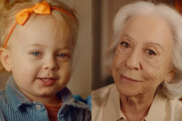 Fernanda Montenegro e bebê Alice estrelam campanha de fim de ano do Itaú