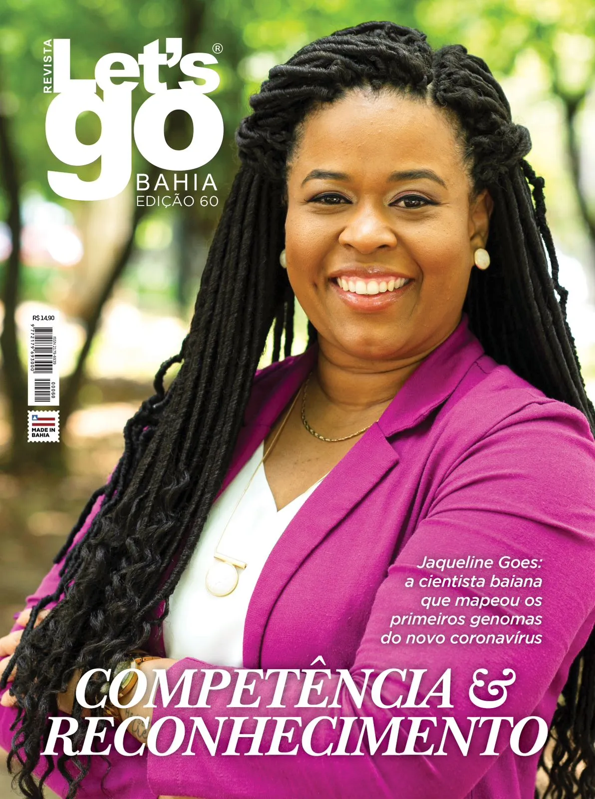 Nova edição da Revista Let's Go tem a Dra Jaqueline Góes, biomédica baiana como personagem de capa