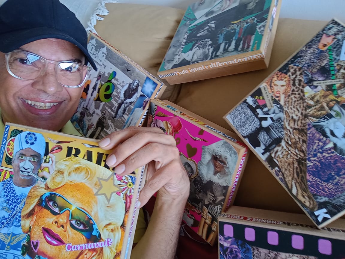 Roberto Pires lança série artística de caixas-colagens UMA FESTA PARA OS OLHOS!
