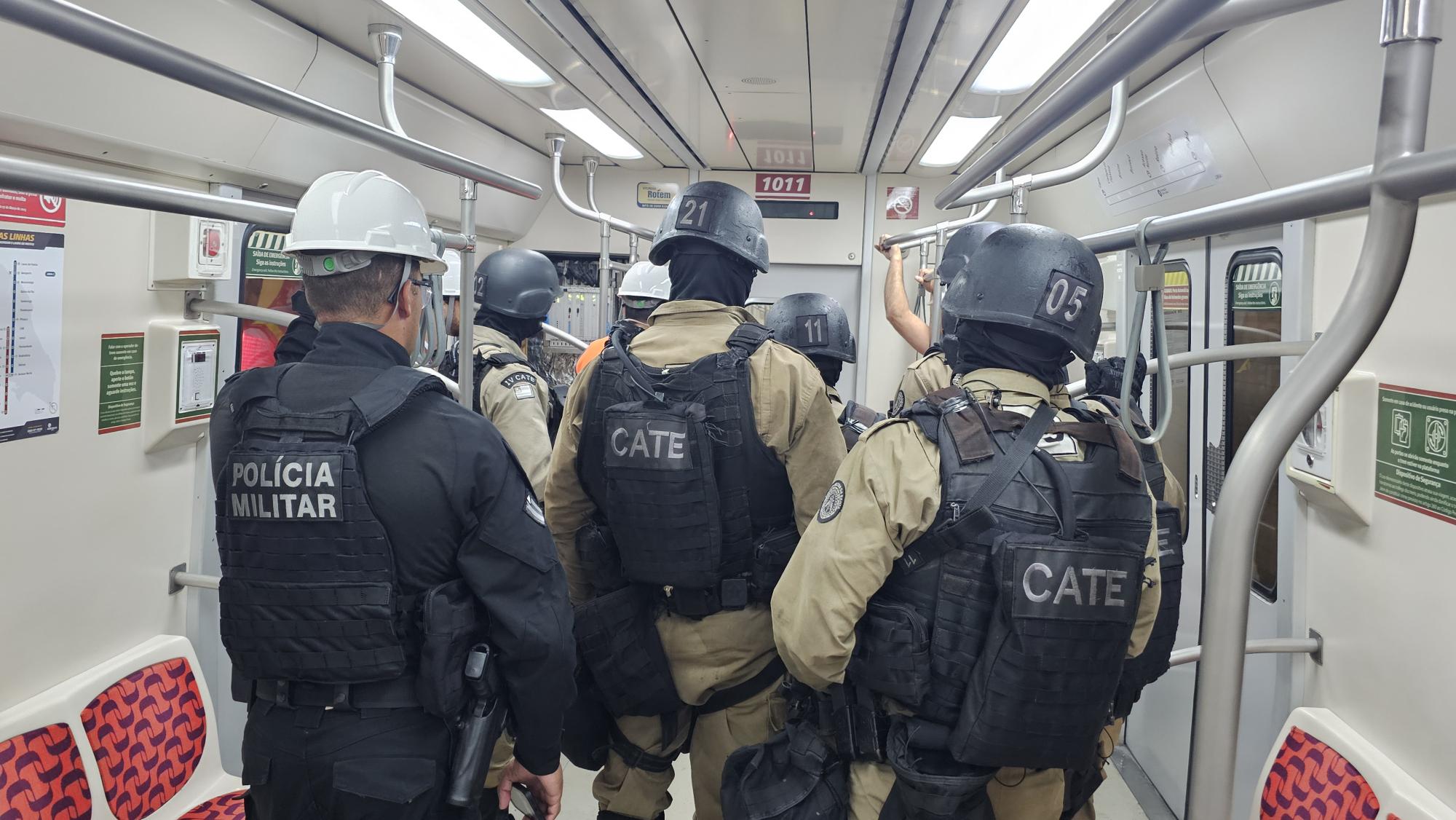 BOPE realiza treinamento de Ações Táticas Especiais no metrô de Salvador