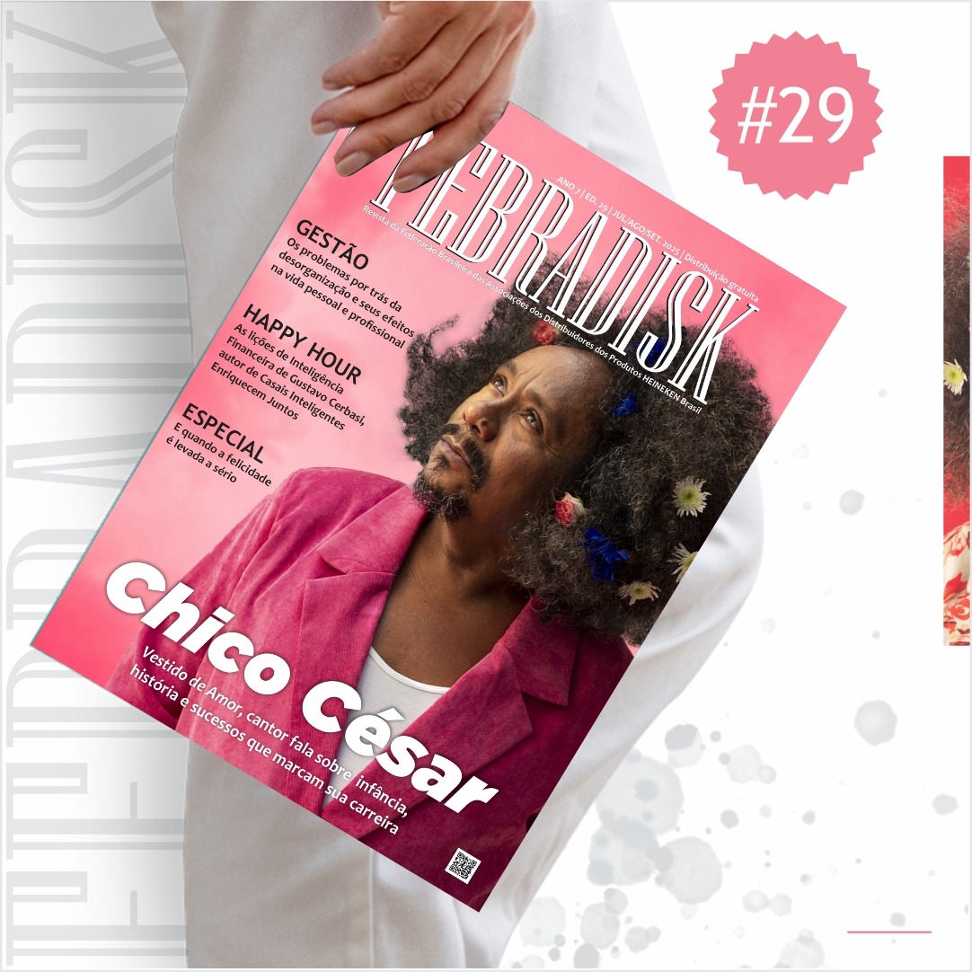 Revista Febradisk chega à 29ª edição com Chico César na capa e conteúdo diversificado para o setor de distribuição
