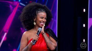 Rita Batista surpreende com Fafá de Belém como cantora misteriosa no Domingão