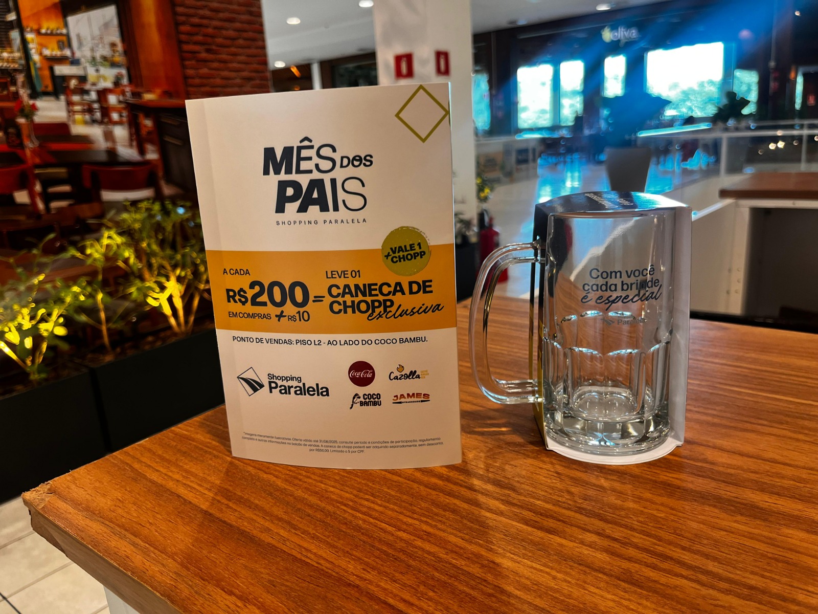 Shopping em Salvador lança campanha com brindes e vale chopp no Mês dos Pais