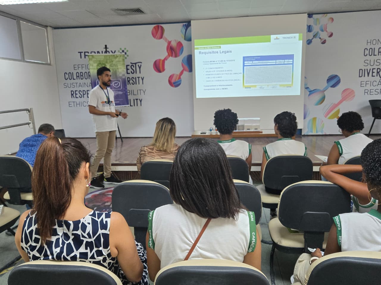 Tronox recebe estudantes da comunidade de Areias em visita guiada à fábrica de Camaçari