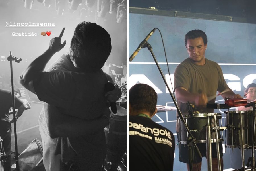 Marcelo Sangalo agita Salvador ao subir de surpresa no palco do Parangolé