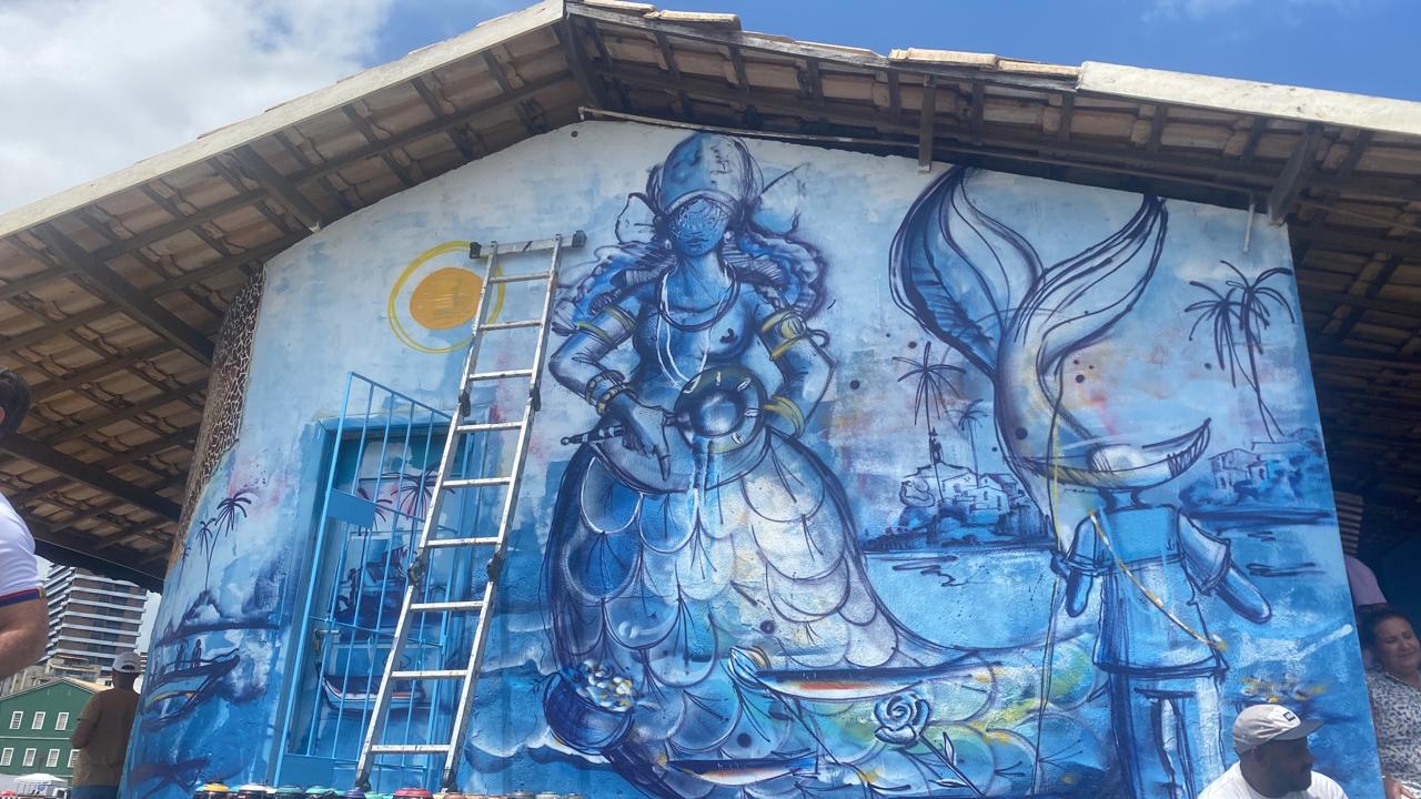 Festa de Iemanjá: Rio Vermelho ganha murais de grafite em homenagem à orixá das águas salgadas