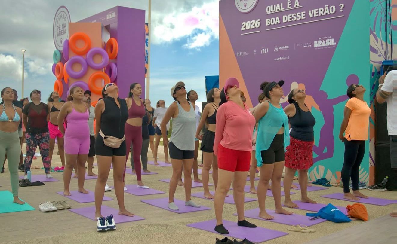 Verão Pé na Areia reforça a prática regular de atividade física e consolida a nova orla de Salvador como espaço de bem-estar e convivência