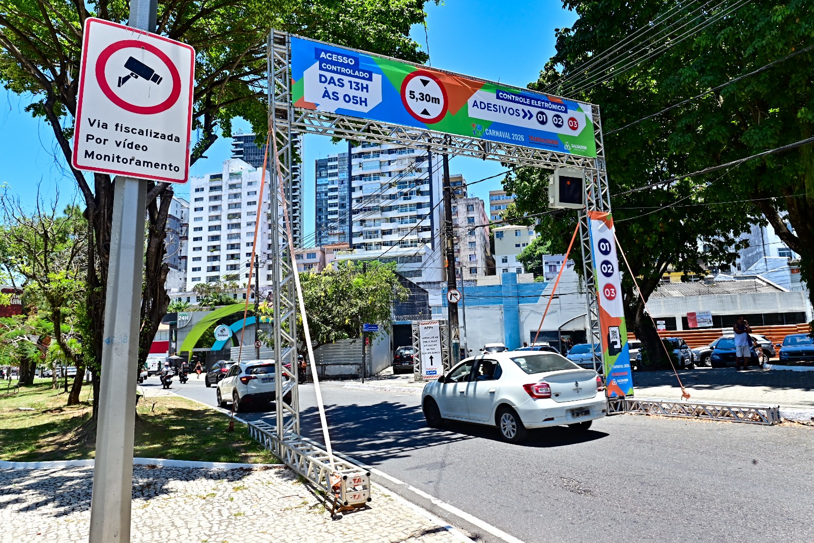Carnaval 2026: portais de controle de veículos começam a funcionar nesta quinta-feira (12) em Salvador