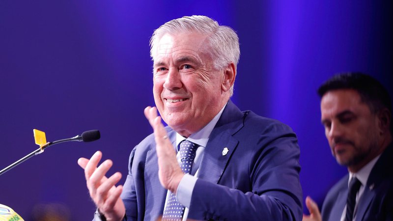 Carlo Ancelotti renova com a Confederação Brasileira de Futebol até a Copa do Mundo FIFA 2030