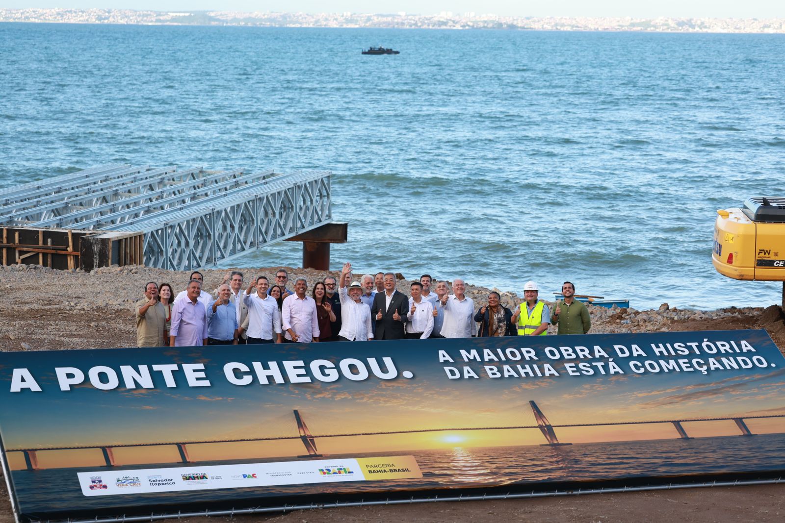 Governo dá início simbólico às obras da Ponte Salvador–Ilha de Itaparica