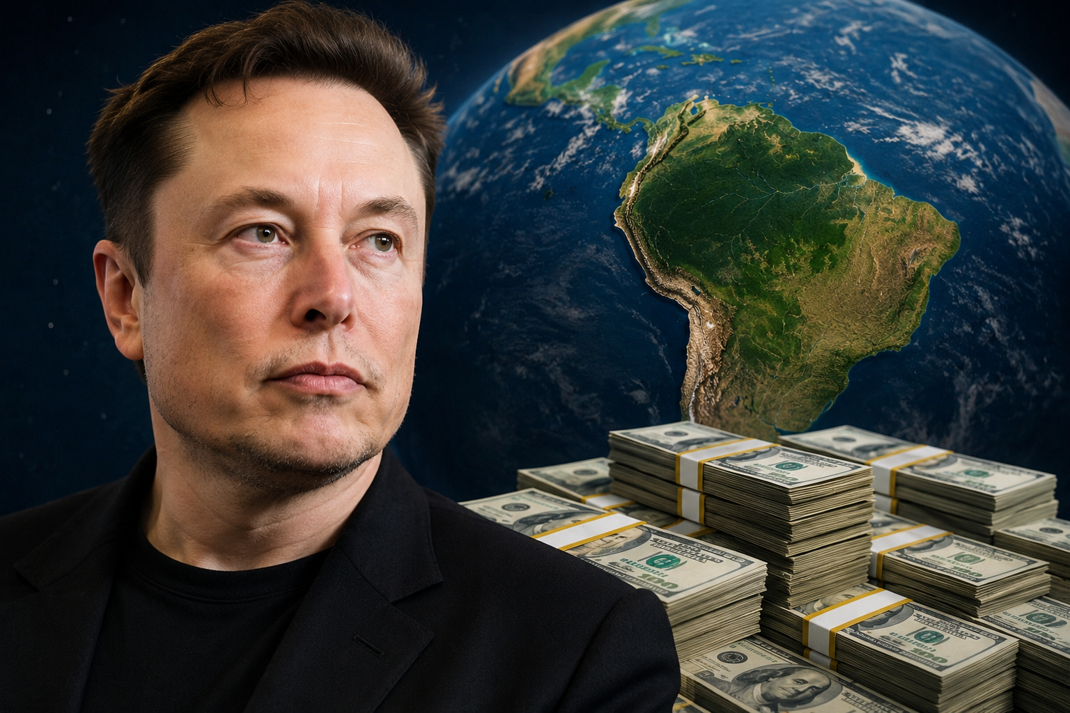 Fortuna de Elon Musk supera PIB de 11 países da América do Sul