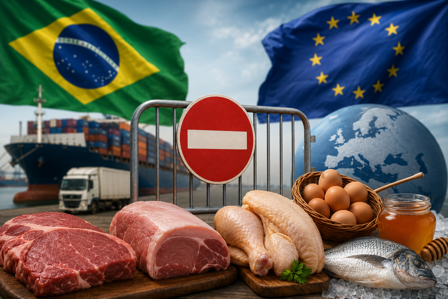 União Europeia barra produtos de origem animal do Brasil; entenda o impacto para as exportações