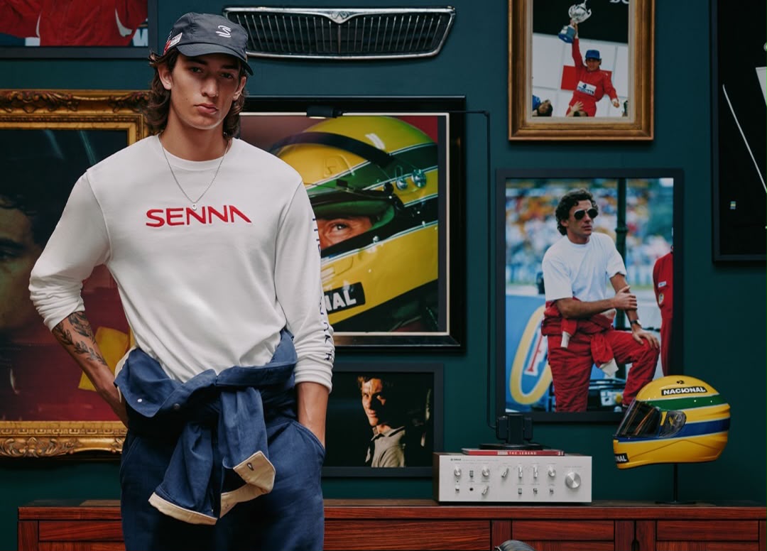Zara lança coleção inspirada em Ayrton Senna e no estilo do piloto fora das pistas