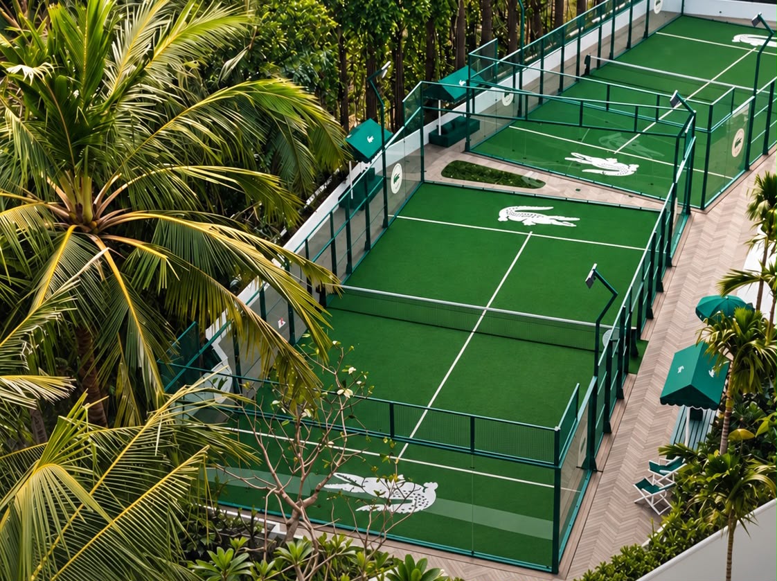 Lacoste inaugura clube permanente de padel no resort W Bali, em Seminyak